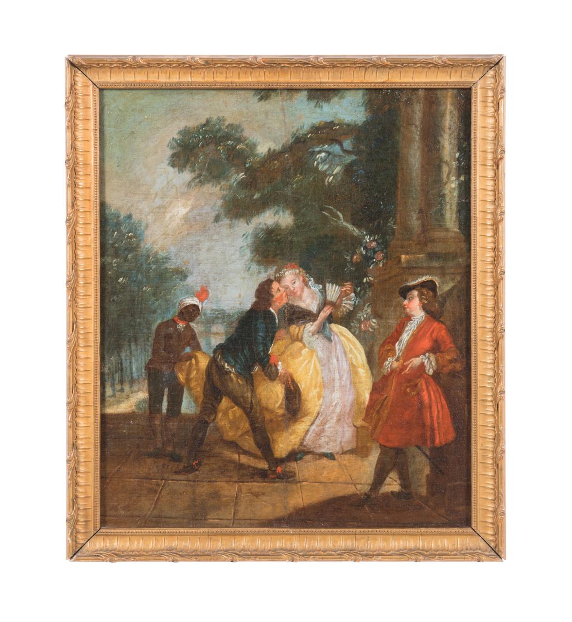 MANNER OF WATTEAU COURTING SCENE  2f98ff