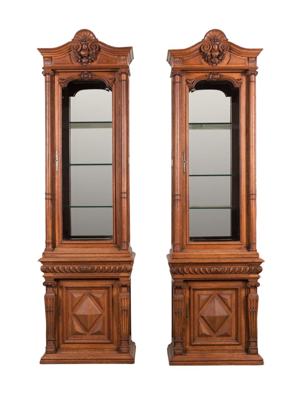 PAIR TALL CARVED FRENCH   2f990c