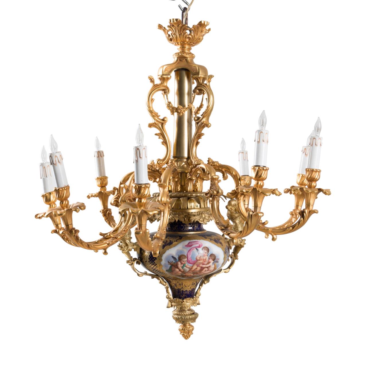 SEVRES STYLE NINE LIGHT BRONZE 2f991c