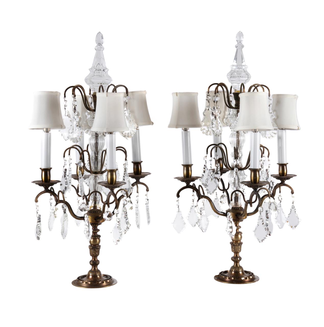 PAIR LOUIS XV STYLE CRYSTAL FOUR 2f99d3