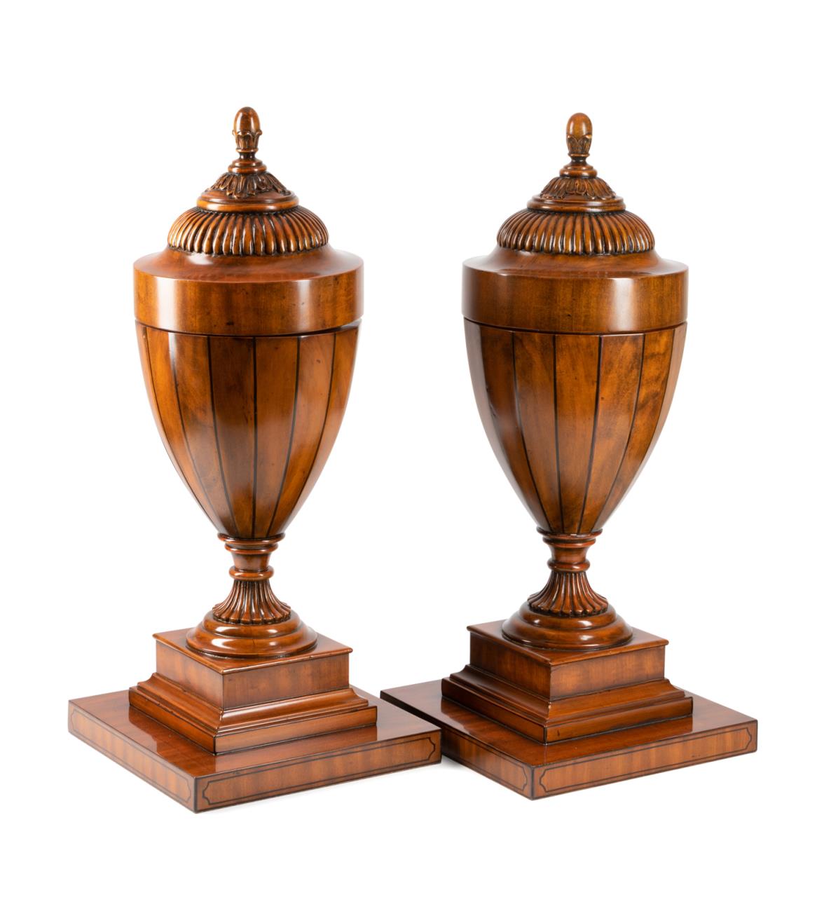 PAIR LARGE GEORGIAN STYLE MAHOGANY