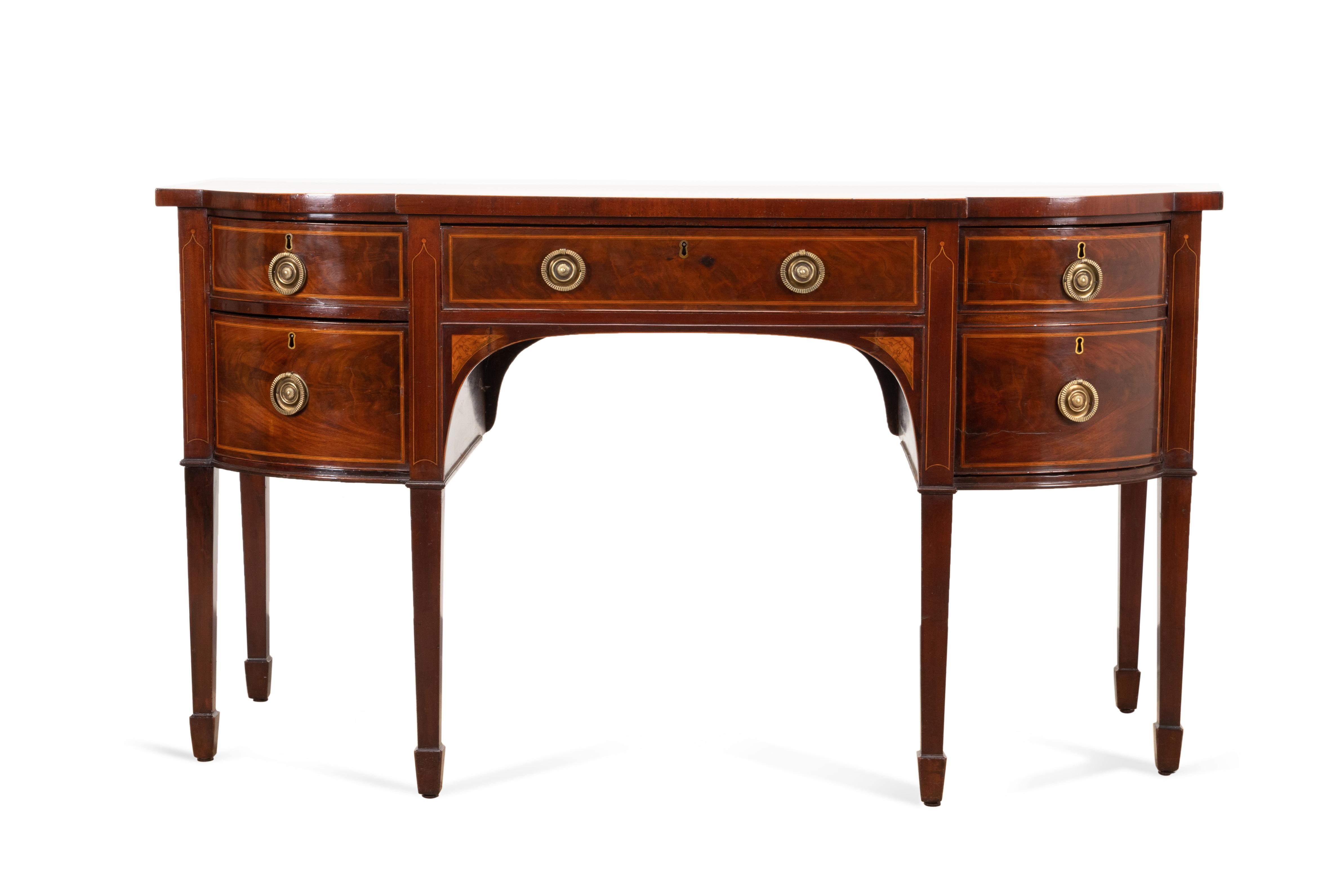 ENGLISH SHERATON STYLE INLAID MAHOGANY