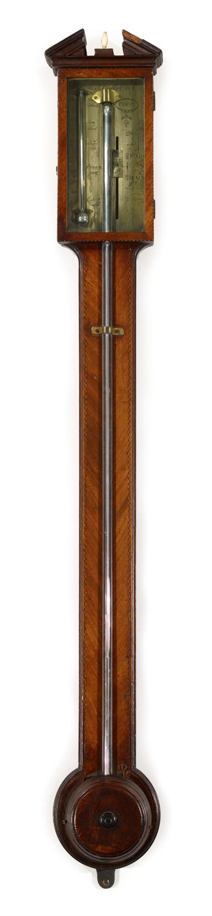 Georgian mahogany stick barometer  4c299