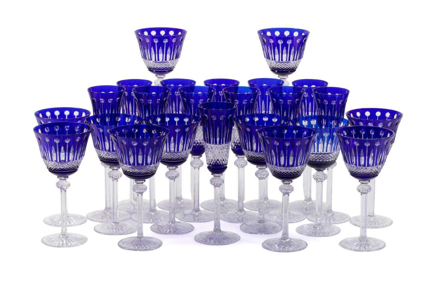 24PC SHANNON KING LOUIS COBALT CRYSTAL