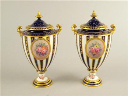 Pair of Royal Crown Derby porcelain