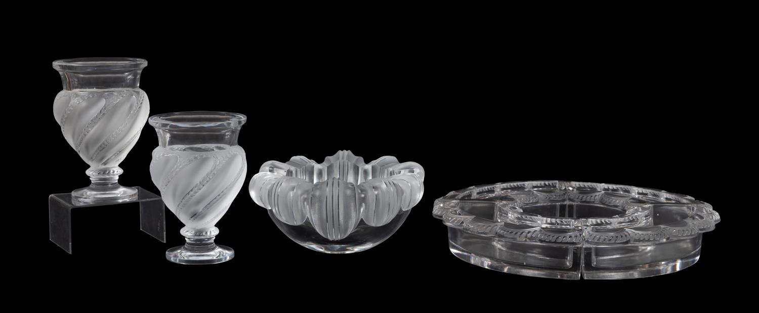 7PCS LALIQUE CRYSTAL TABLE ACCESSORIES 2f9a10