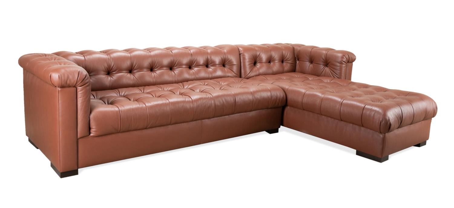 AMERICAN LEATHER TWO PIECE SECTIONAL