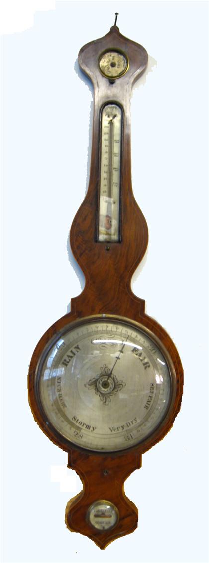 English walnut banjo barometer  4c2a6
