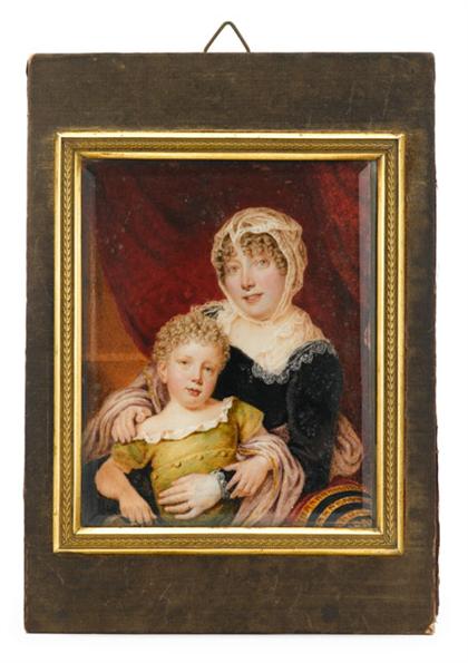 Scottish double portrait miniature