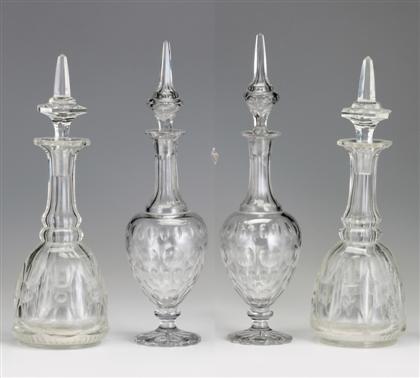 Two pairs of Anglo-Irish glass