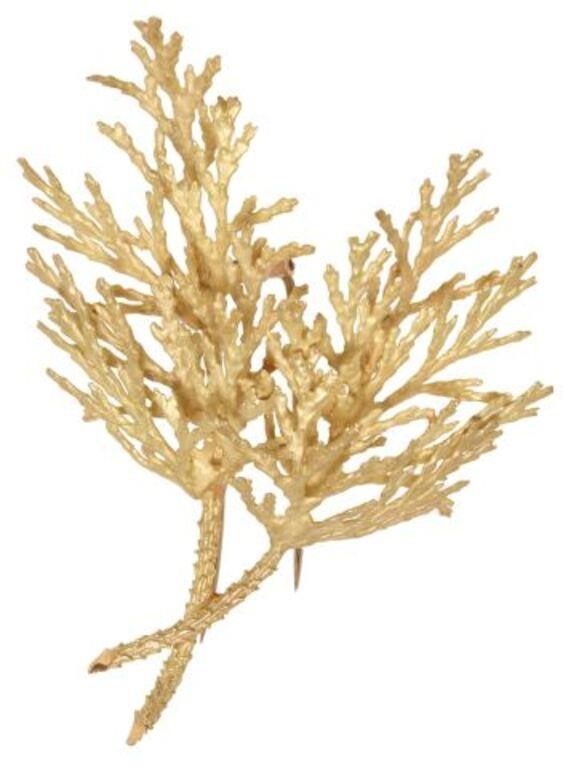 ESTATE 18KT YELLOW GOLD BRANCHES