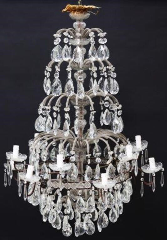 ITALIAN BEADED CRYSTAL TWELVE LIGHT 2f74aa