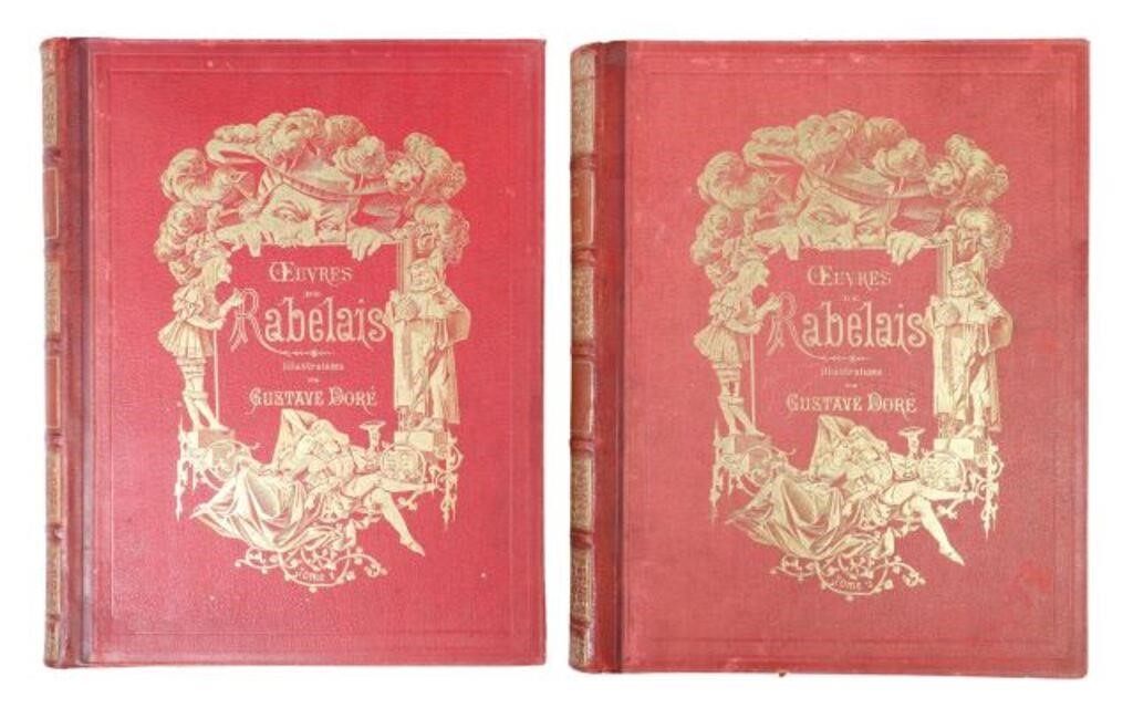 (2) BOOKS: 'OEUVRES DE RABELAIS'