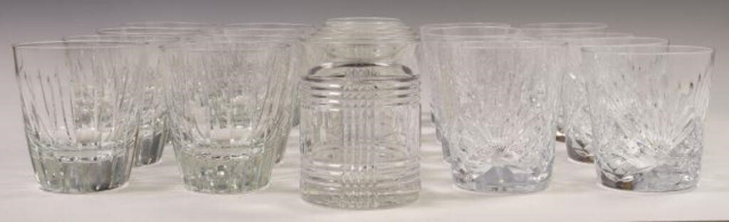 (21) CRYSTAL OLD FASHIONED GLASSES,