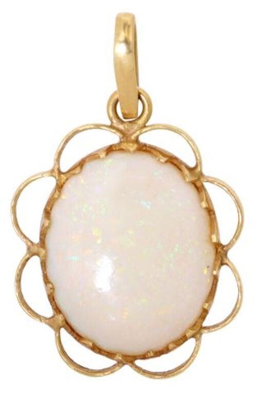 ESTATE 14KT YELLOW GOLD CABOCHON 2f7608