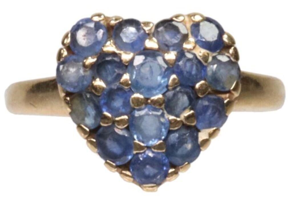 ESTATE 14KT GOLD BLUE SAPPHIRE 2f7603