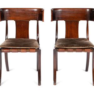 A Pair of Mahogany Klismos Chairs