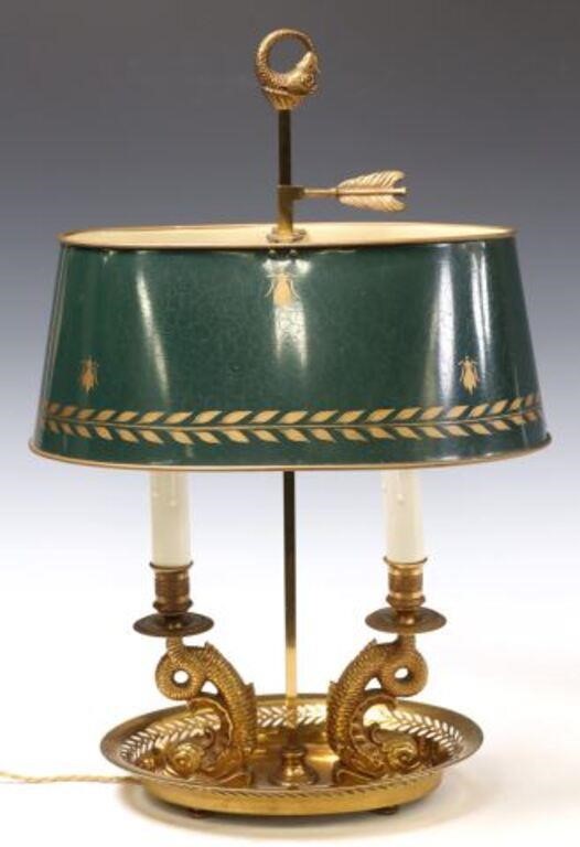FRENCH EMPIRE STYLE 2-LIGHT BOUILLOTTE