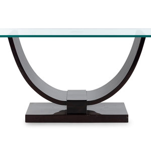 An Art Deco Style Glass Top Console 2f76b3