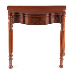 A Federal Mahogany Flip Top Table Early 2f76ce