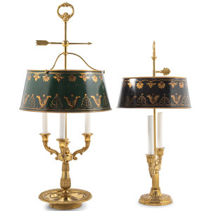 Two French Bouillotte Lamps with