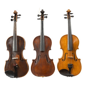 Three Violins
together with a case