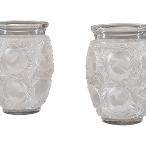 A Pair of Lalique Bagatelle Vases
with