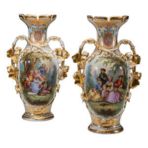 A Pair of Old Paris Porcelain Vases