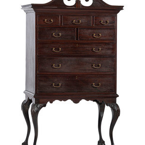 A Chippendale Style Mahogany High