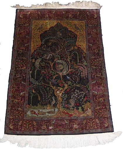 Tabriz silk prayer rug northwest 4bf31
