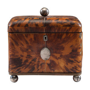 A Regency Tortoise Shell Tea Caddy 19th 2f7812