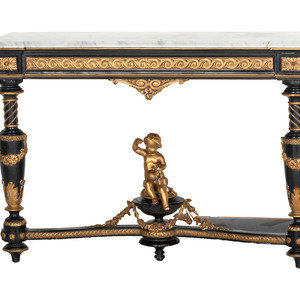 A Louis XVI Style Marble Top Console 2f782b