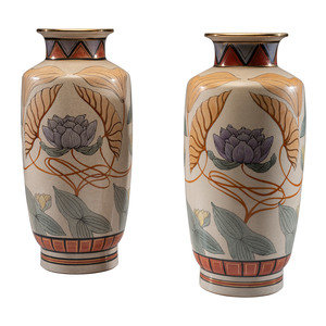 A Pair of Japanese Art Deco Porcelain