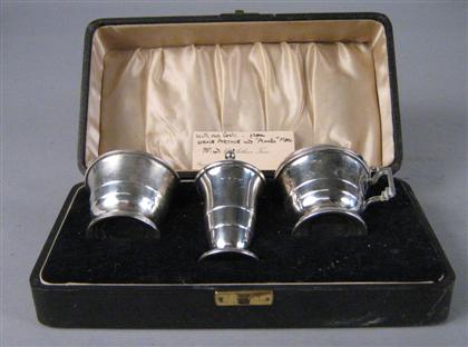 English sterling silver condiment set