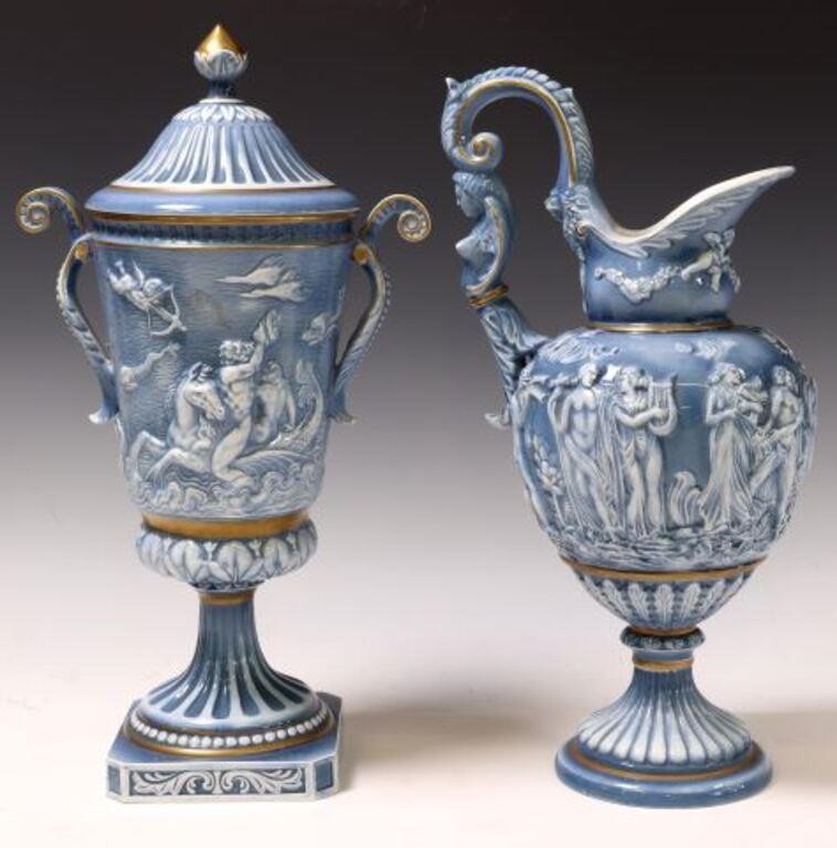 (2) NEOCLASSICAL STYLE PORCELAIN