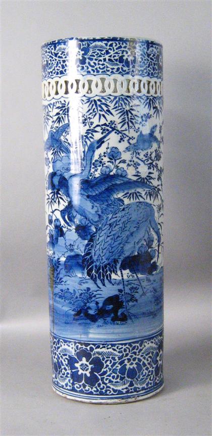Japanese Arita blue and white tall 4bf51