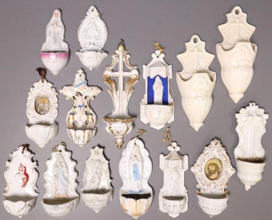 (15) CONTINENTAL CERAMIC HOLY WATER