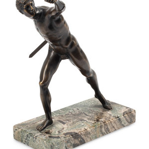 A Grand Tour Bronze Figure on a