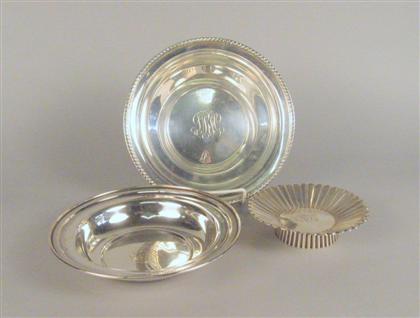 Three sterling silver dishes  4bf59