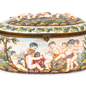 A Capodimonte Porcelain Table Casket
Late