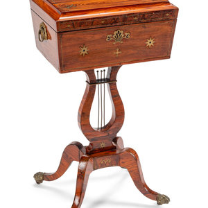 A Regency Brass-Inlaid Rosewood