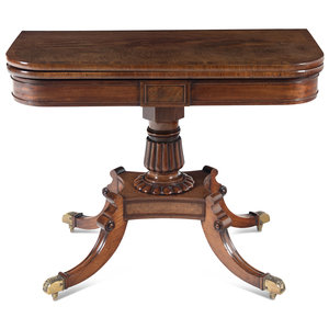 A Regency Mahogany Flip-Top Game