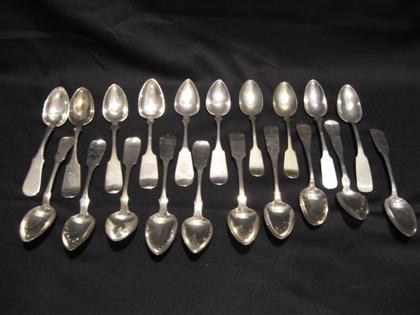 Group of American coin silver tablespoons 4bf66