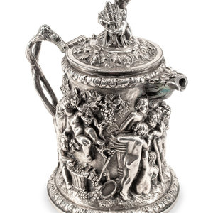 A Continental Silver-Plate Tankard
19th