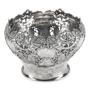 An American Silver Vase with Reticulated