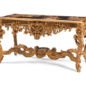 A Louis XIV Style Giltwood and 2f7a47
