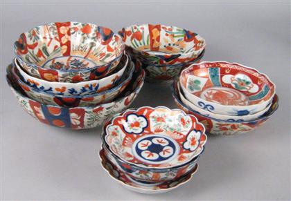 Eight Japanese Imari bowls and