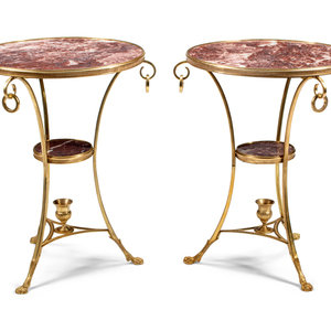 A Pair of French Brass and Marble 2f7a5b