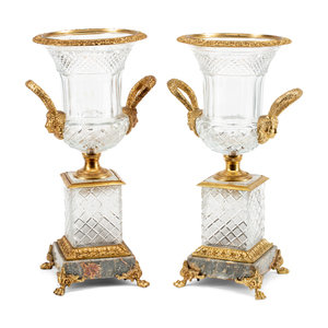 A Pair of Empire Style Cut Glass  2f7a8e