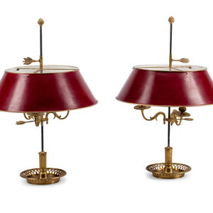 A Pair of Empire Style Gilt Metal